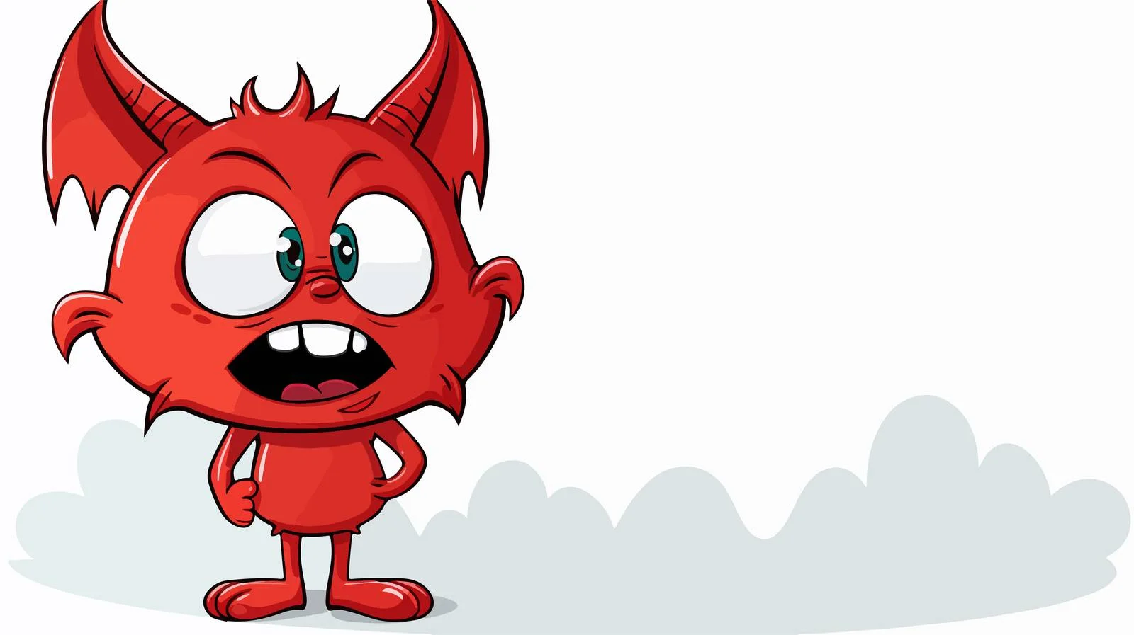 Cute Devil Speech Bubble Vector Illustration — free download from Dotvec