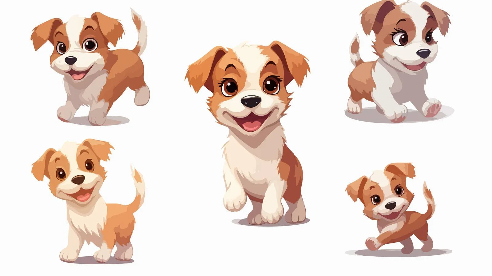 Playful Cartoon Dog Illustration — free download from Dotvec