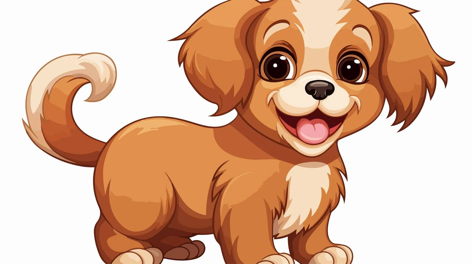Cute Cartoon Dog Illustration — free download from Dotvec