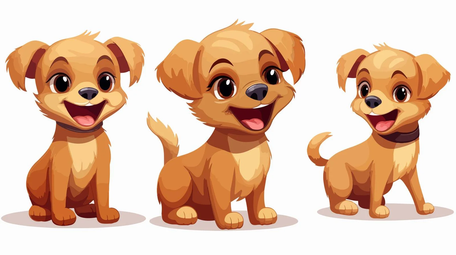 Cute Cartoon Dog Vector Illustration — free download from Dotvec