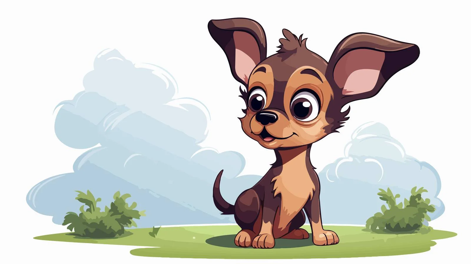 Charming Dog with Speech Bubble — free download from Dotvec