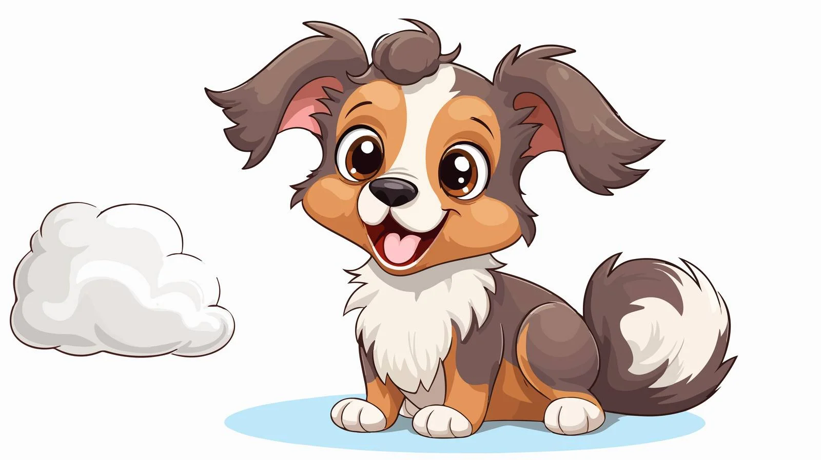 Charming Dog with Speech Bubble Illustration — free download from Dotvec
