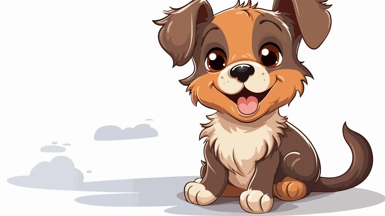 Cartoon Dog Speech Bubble Sticker — free download from Dotvec