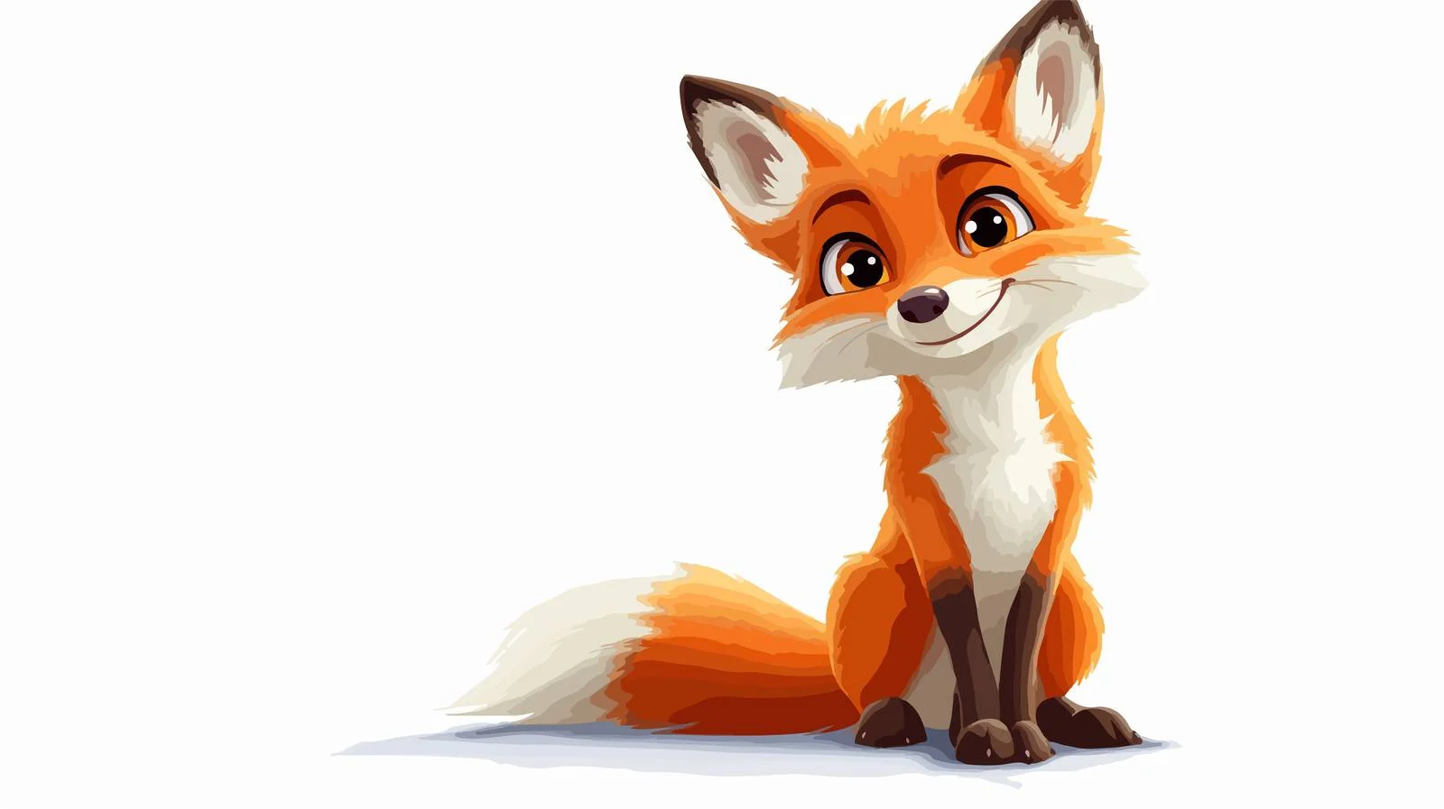 Cartoon Little Fox Vector Illustration — free download from Dotvec