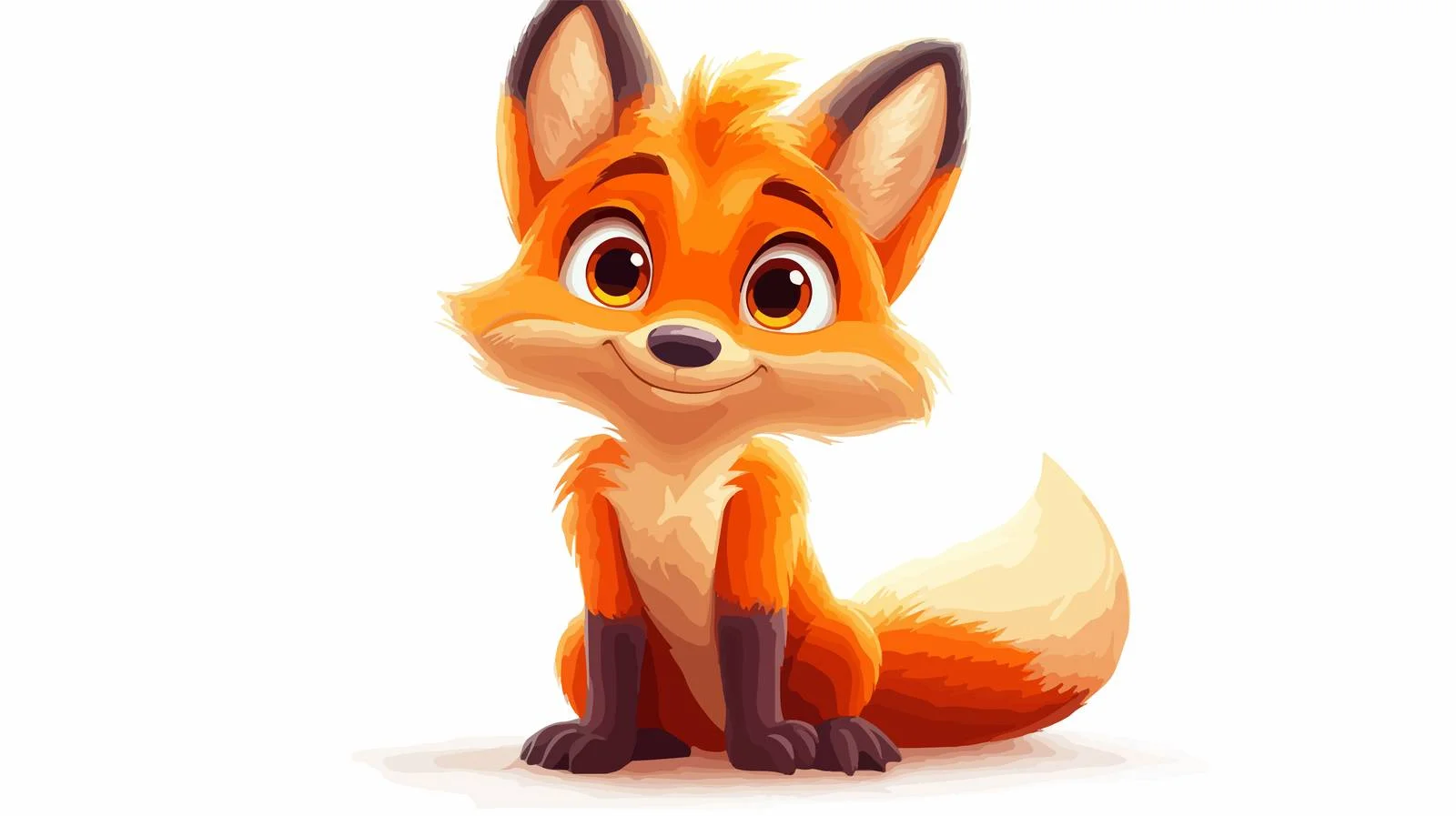 Cute Fox Cartoon Illustration — free download from Dotvec