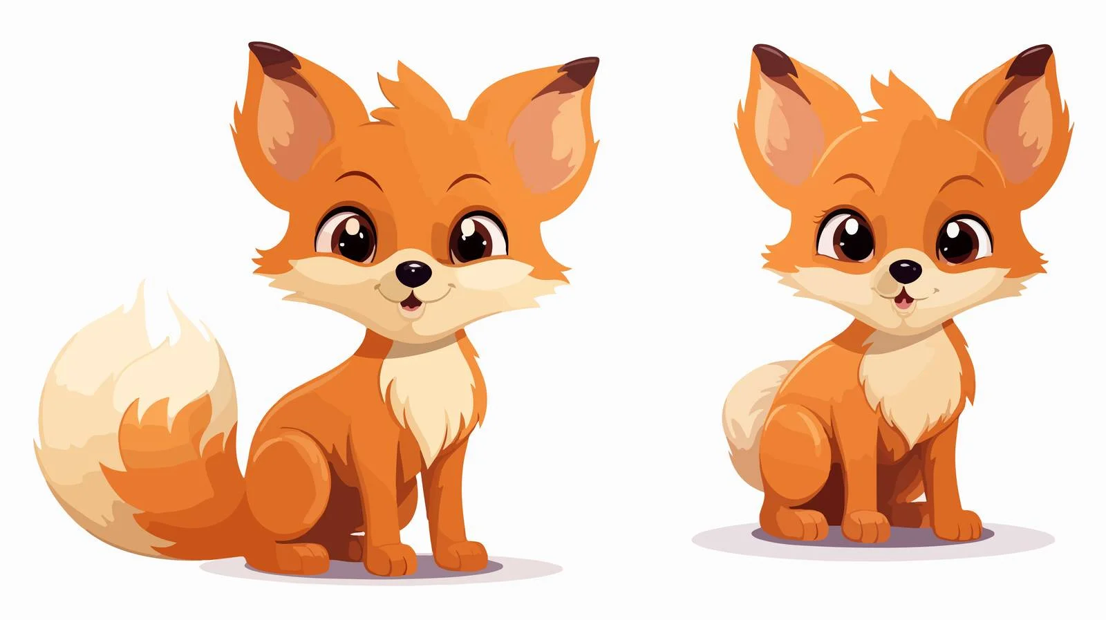Cute Fox Vector Illustration — free download from Dotvec