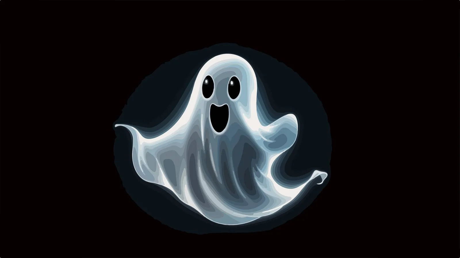 Adorable Little Ghost Cartoon Illustration — free download from Dotvec