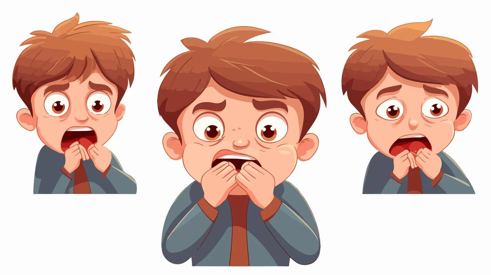 Child Coughing Cartoon Illustration — free download from Dotvec