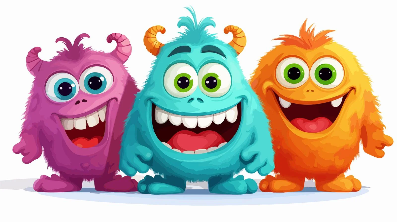Cute Little Monster Cartoon Vector Illustration — free download from Dotvec