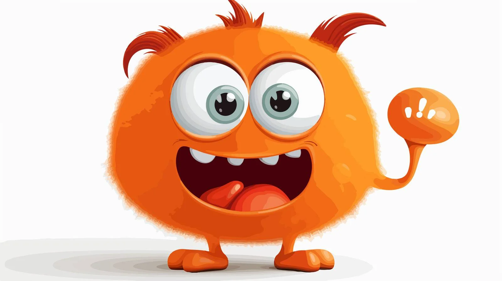 Friendly Monster Speech Bubble Vector Illustration — free download from Dotvec