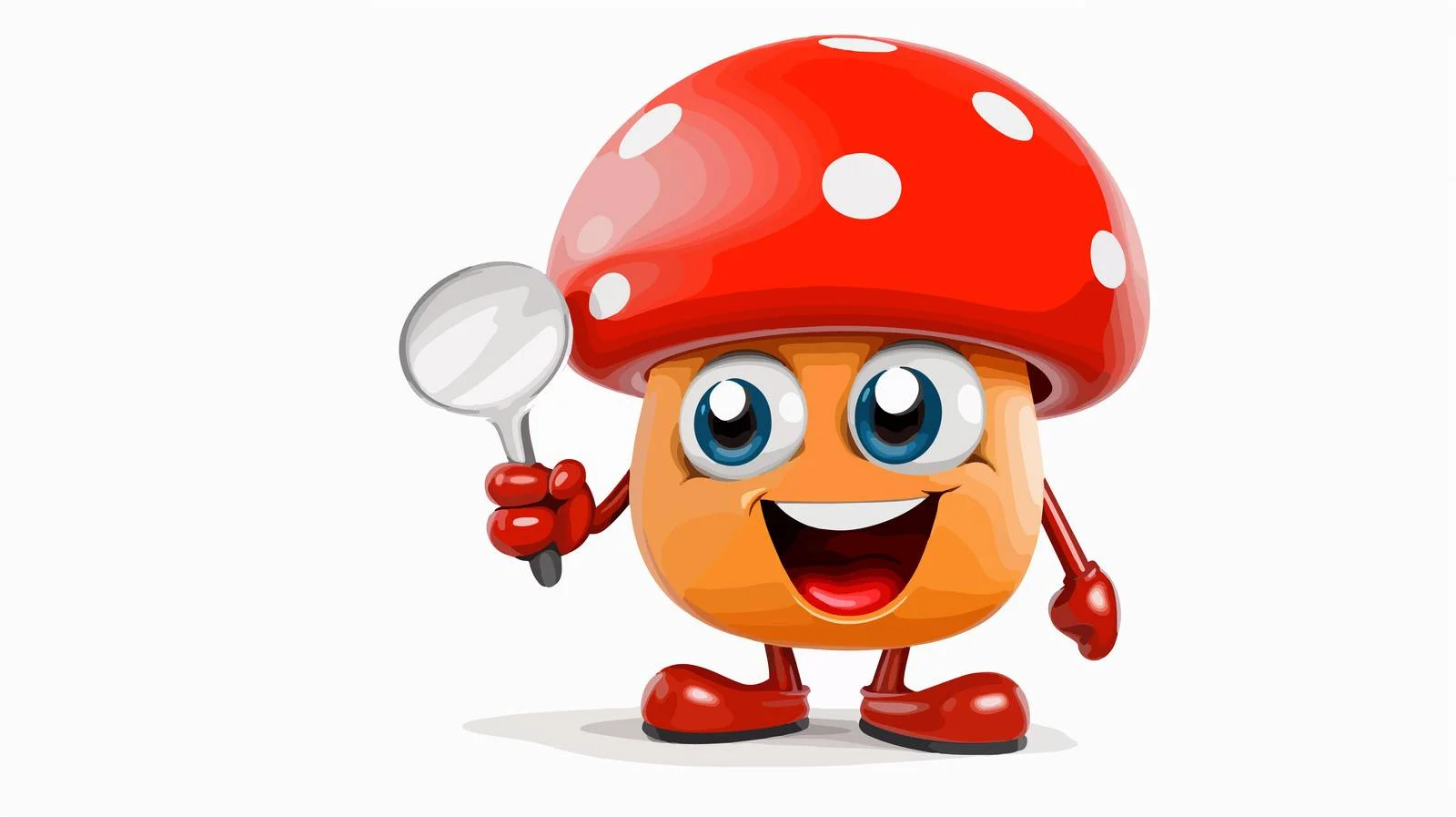 Animated Mushroom Character with Speech Bubble — free download from Dotvec