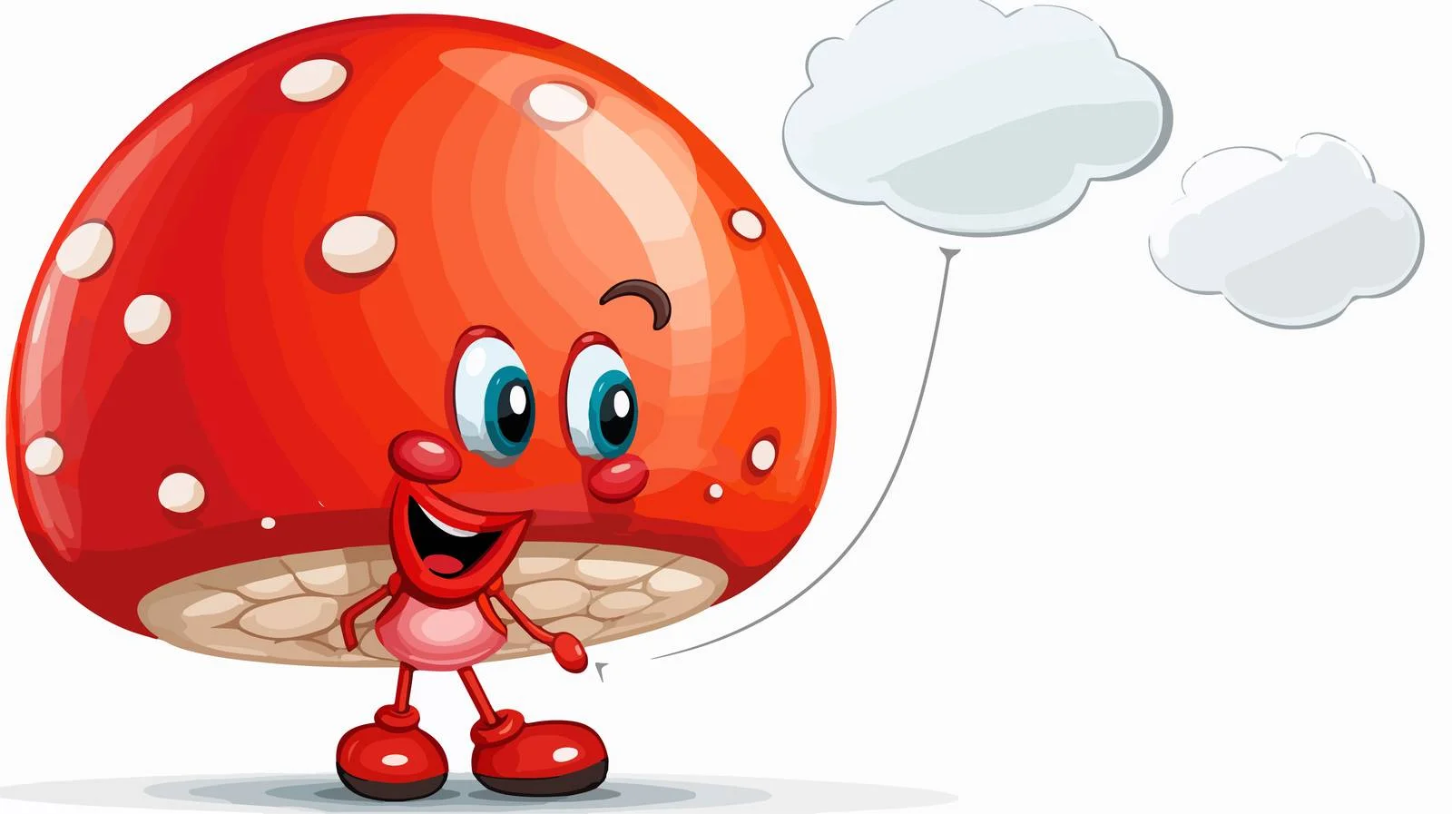 Enchanting Mushroom Man with Speech Bubble — free download from Dotvec