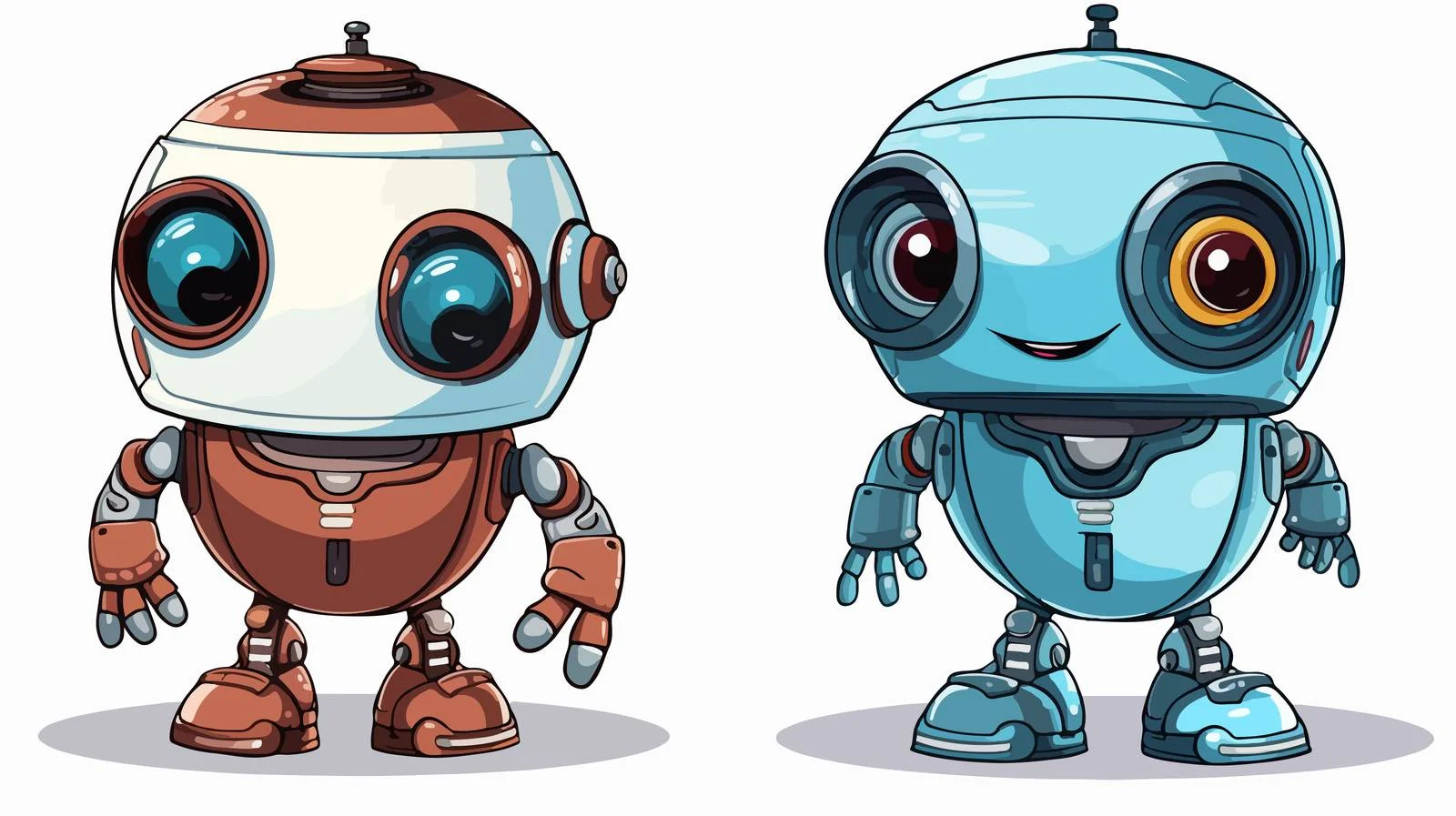 Cute Robot Vector Illustration — free download from Dotvec