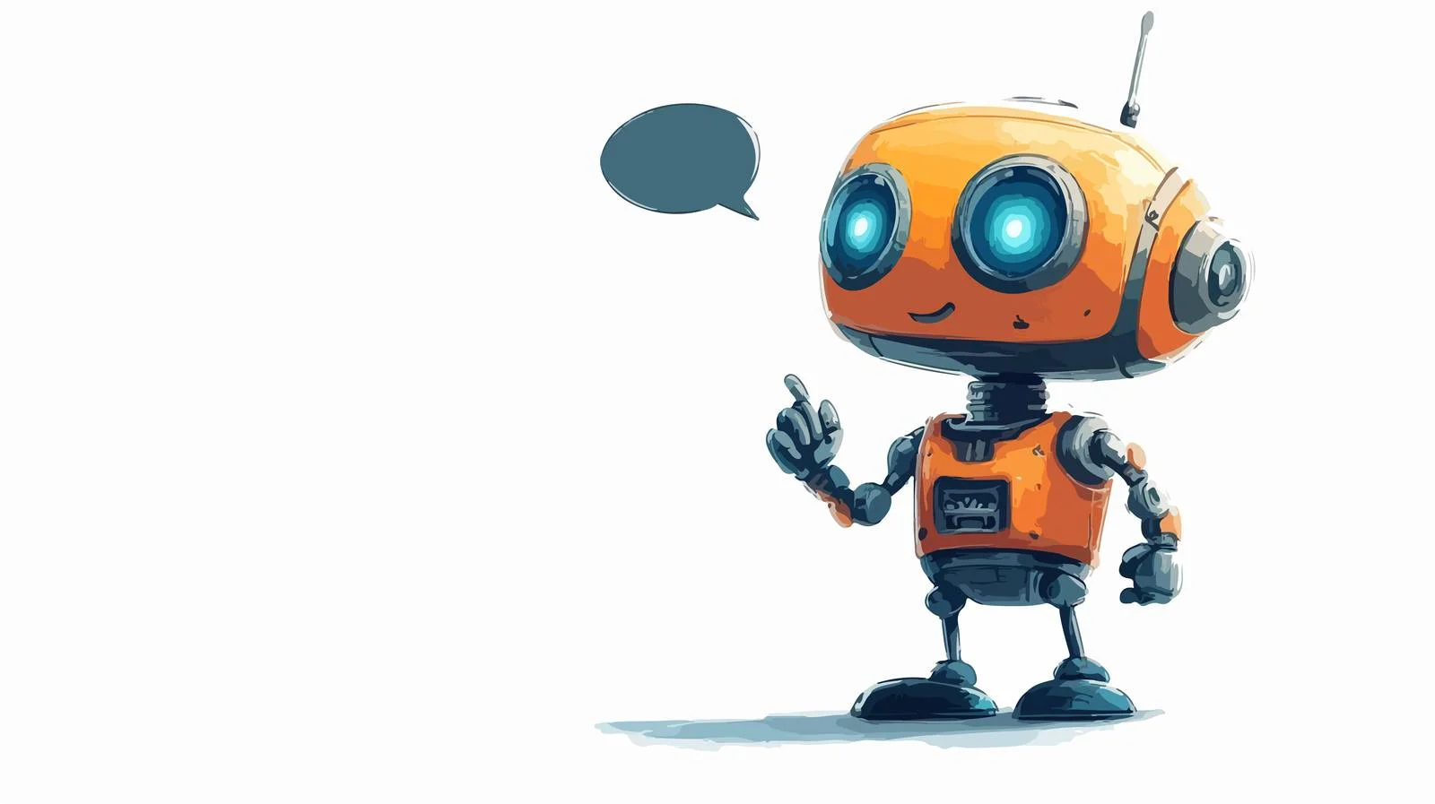 Cute Robot Speech Bubble Vector Illustration — free download from Dotvec