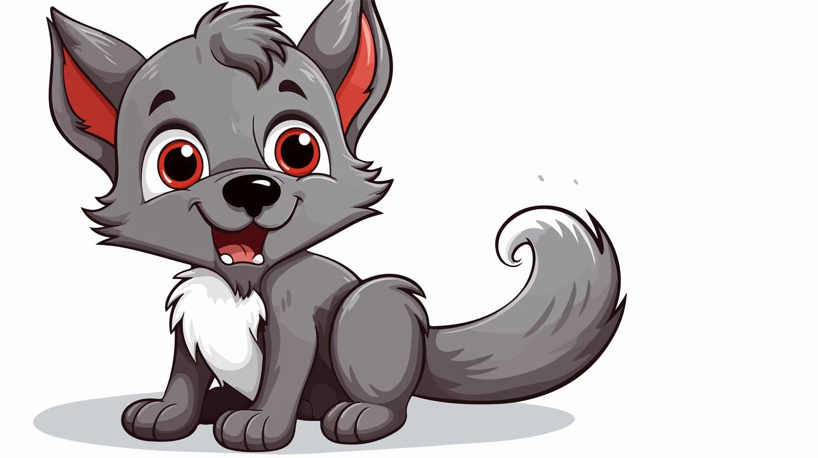 Charming Wolf Speech Bubble Illustration — free download from Dotvec