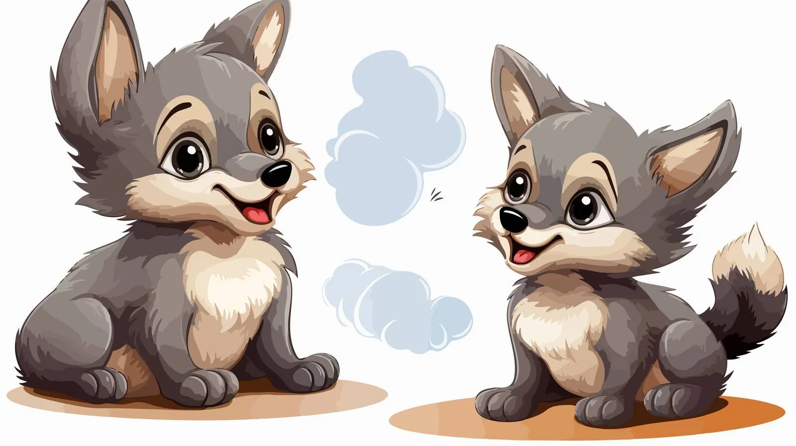 Cute Wolf Speech Bubble Illustration — free download from Dotvec