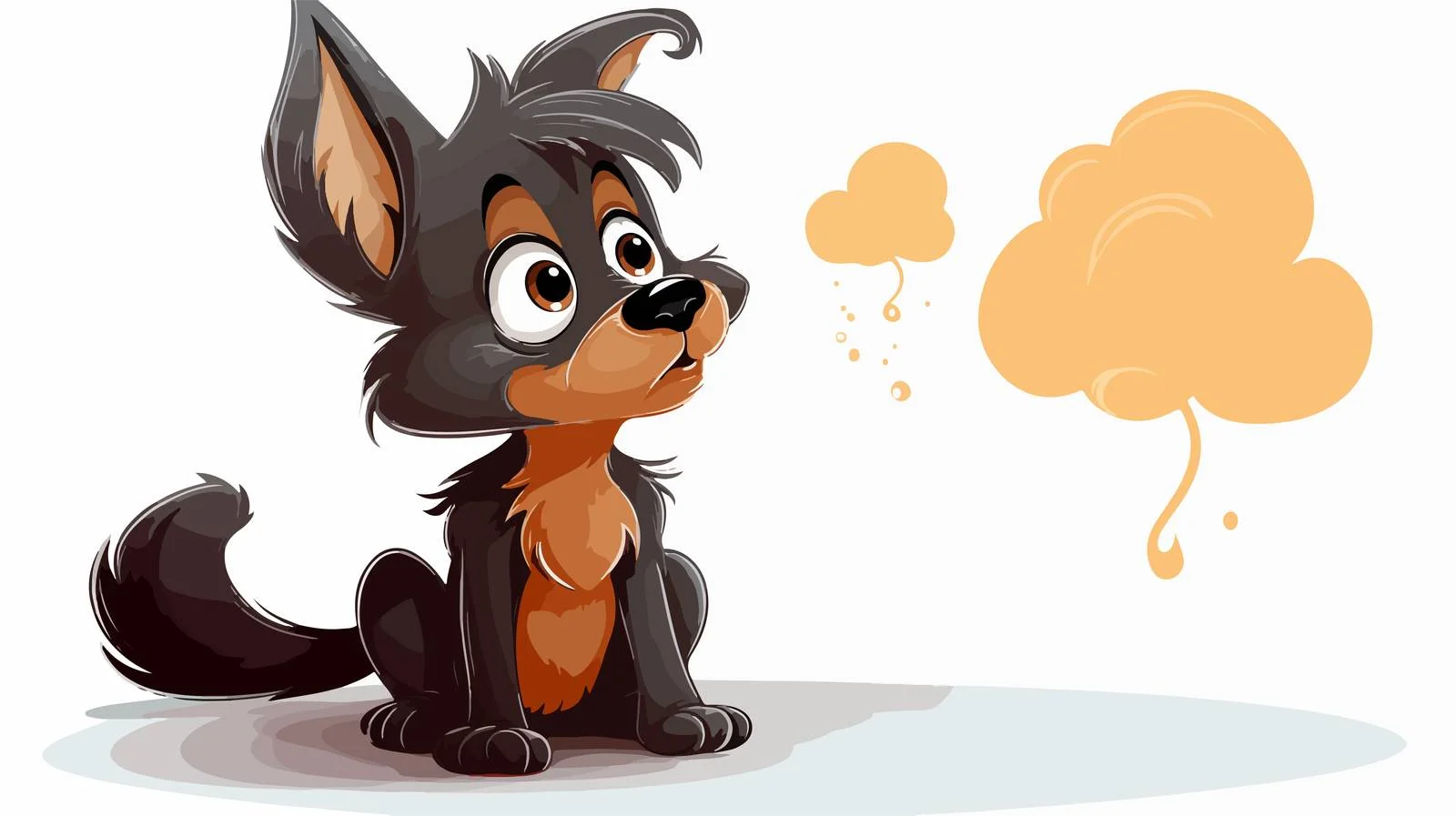 Cute Wolf Thought Bubble Vector Illustration — free download from Dotvec