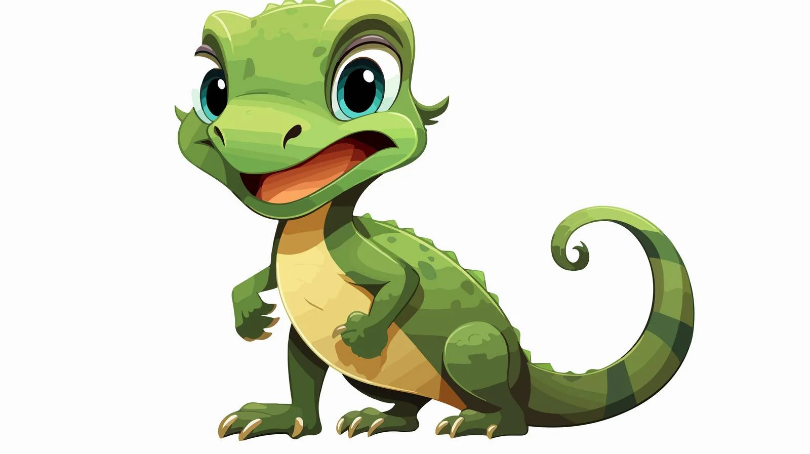 Cartoon Lizard Vector Illustration — free download from Dotvec