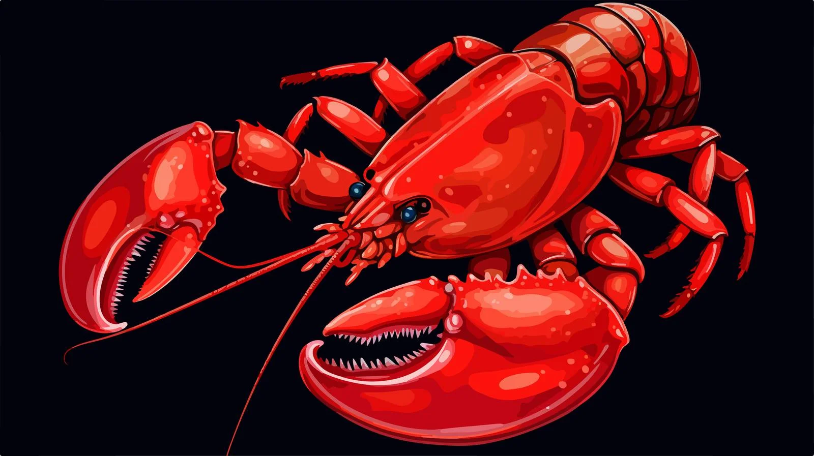 Cartoon Lobster Stock Vector Illustration — free download from Dotvec