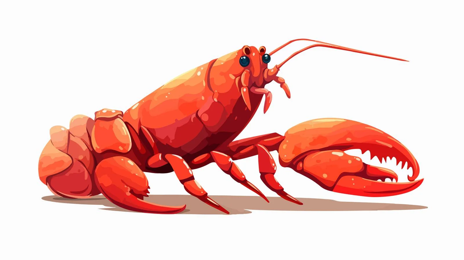 Cartoon Lobster Vector Illustration — free download from Dotvec