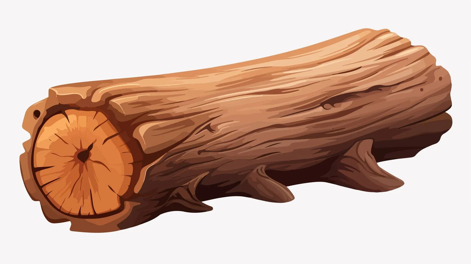 Cartoon Log Vector Illustration — free download from Dotvec