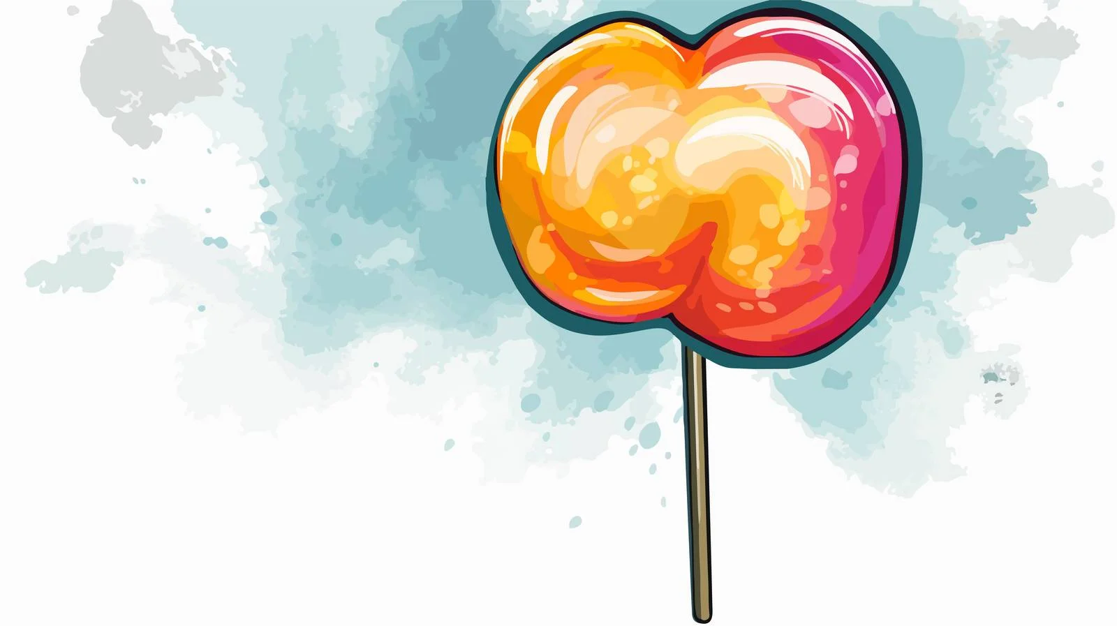 Whimsical Lollipop with Thought Bubble — free download from Dotvec