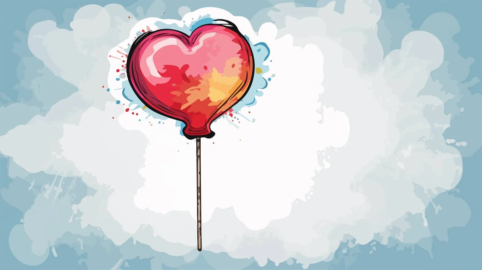 Cute Lollipop with Thought Bubble Cartoon — free download from Dotvec