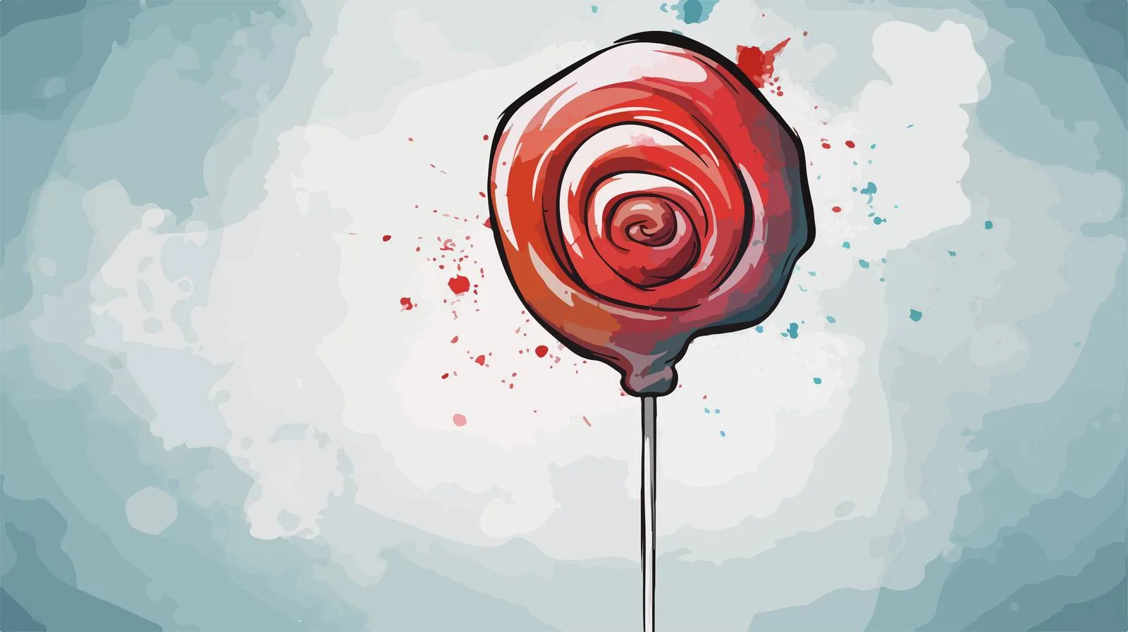 Colorful Lollipop with Thought Bubble Cartoon — free download from Dotvec
