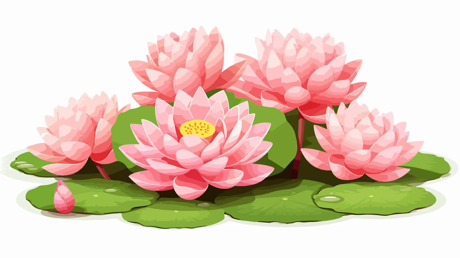 Lotus Flower Cartoon Character Illustration — free download from Dotvec