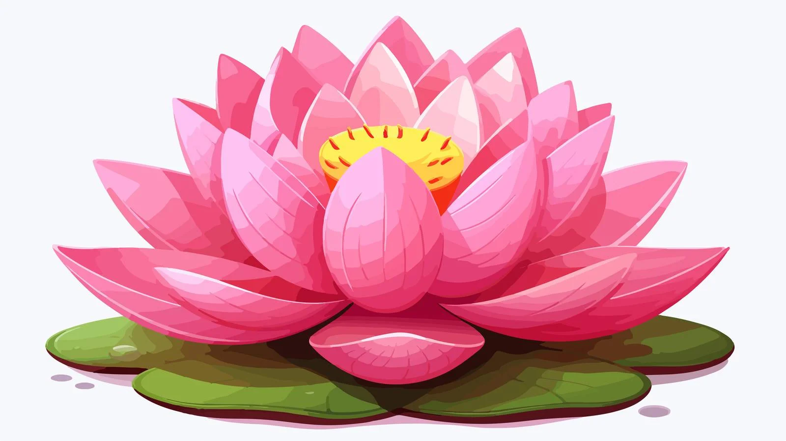 Lotus Flower Cartoon Character Vector Illustration — free download from Dotvec