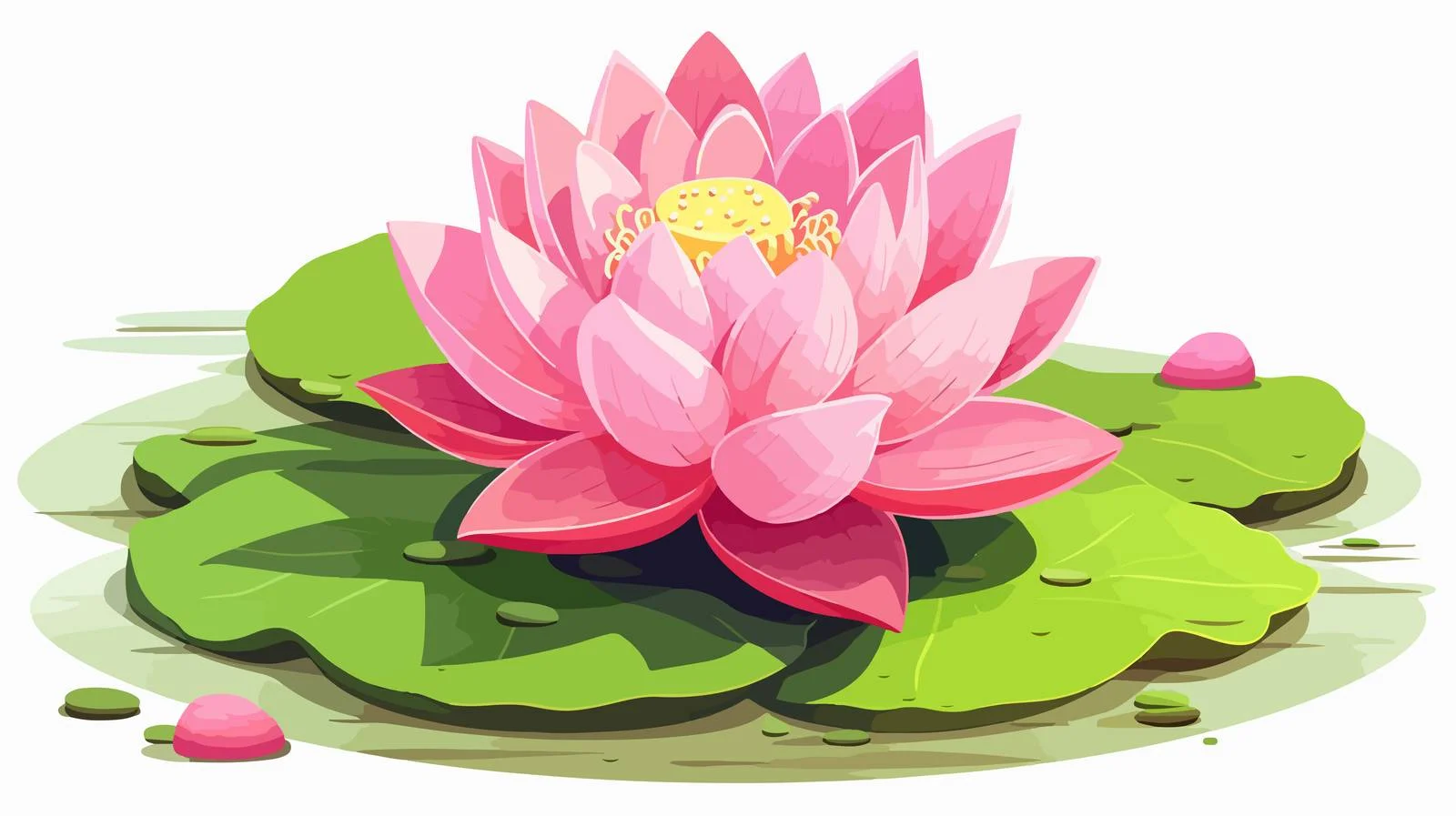 Cartoon Lotus Flower Character Vector Illustration — free download from Dotvec