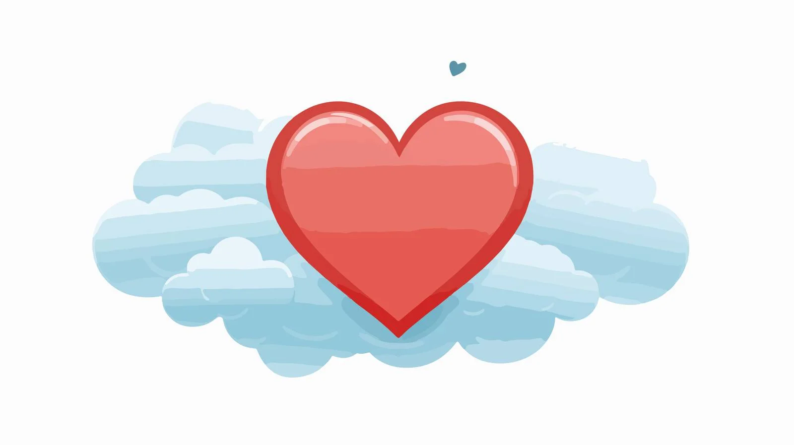 Thoughtful Cartoon Love Heart Illustration — free download from Dotvec