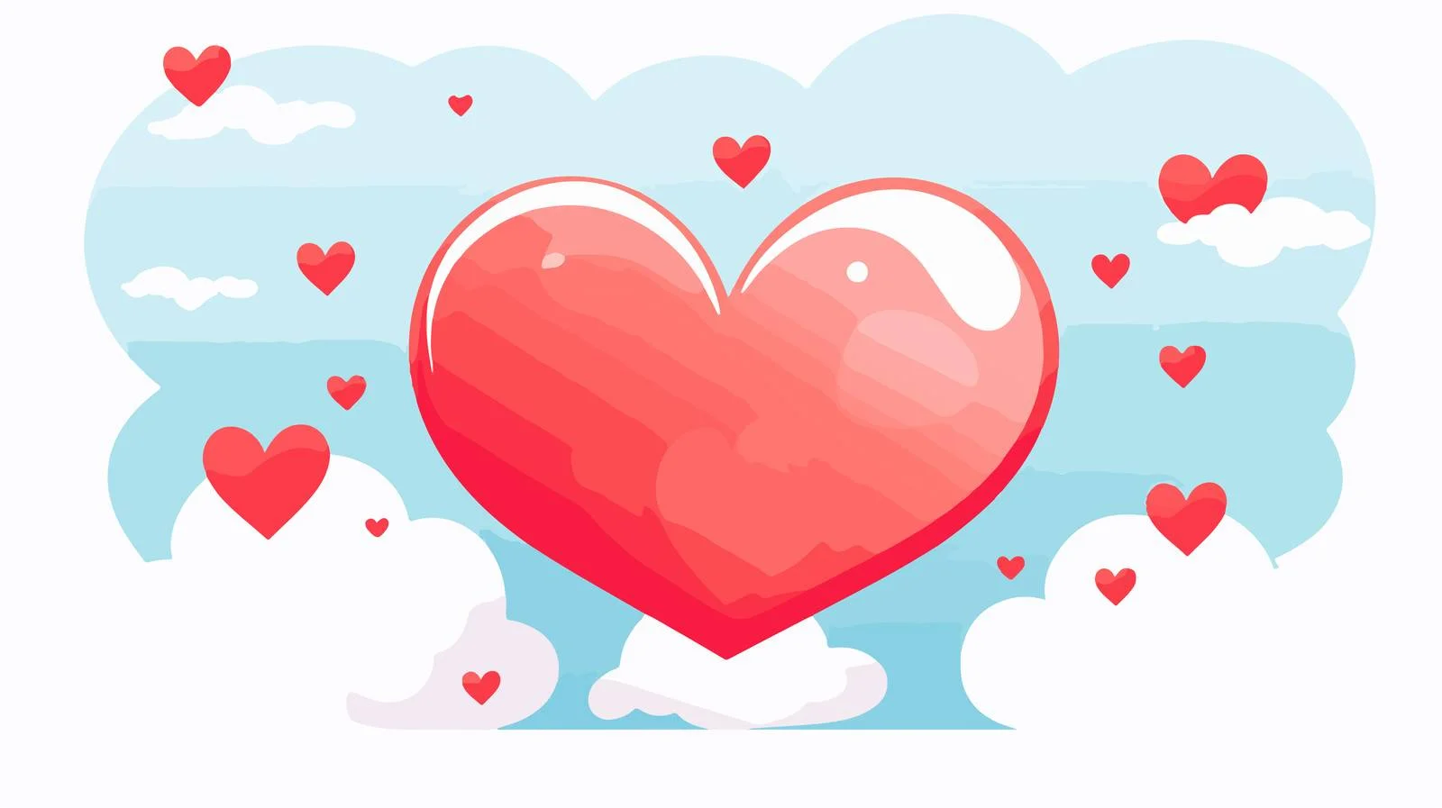 Cartoon Love Heart with Thought Bubble — free download from Dotvec