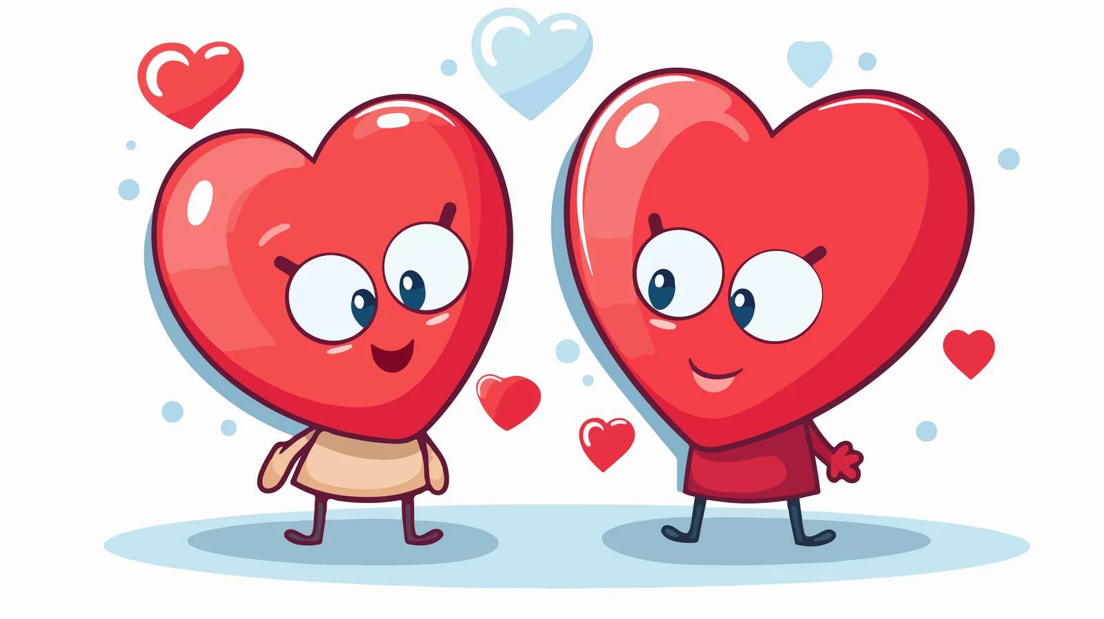 Romantic Hearts Print with Thought Bubble — free download from Dotvec