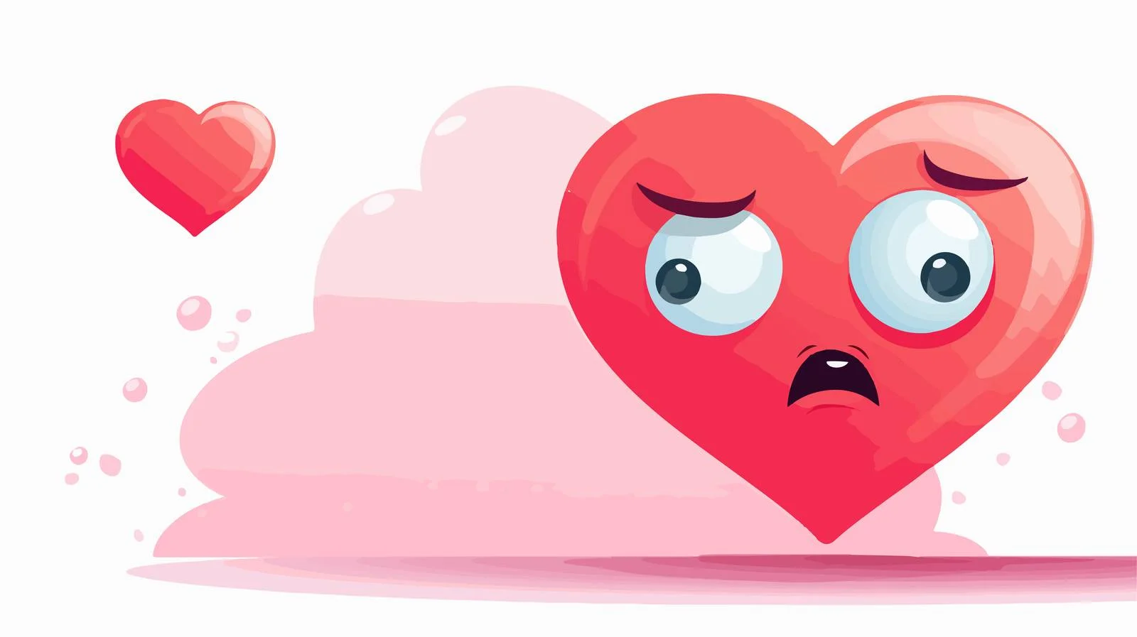 Love Sick Heart with Thought Bubble — free download from Dotvec