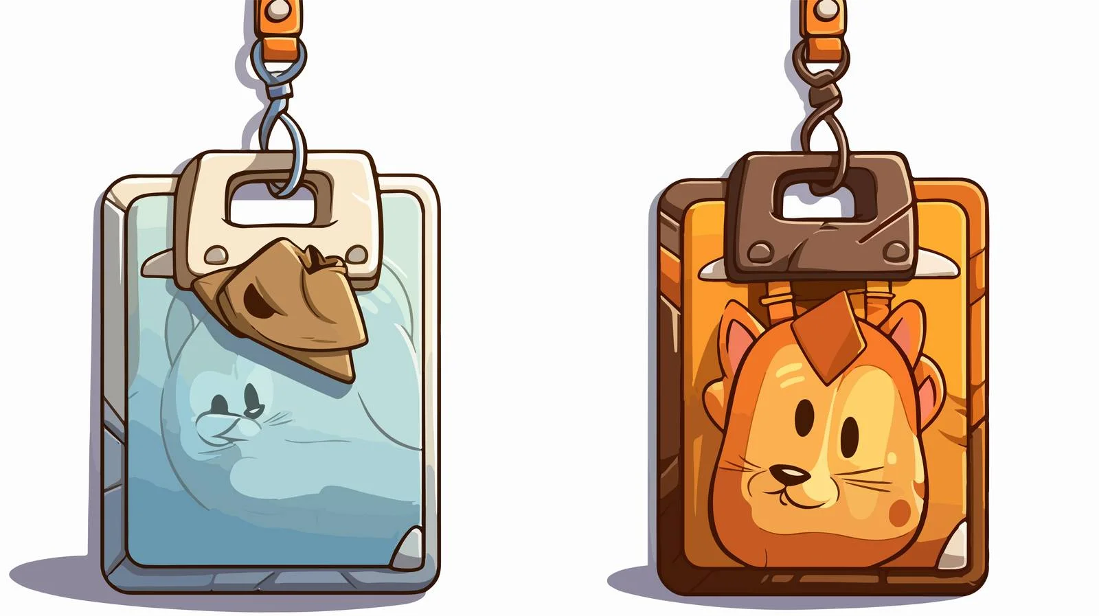 Cartoon Luggage Tag Illustration — free download from Dotvec