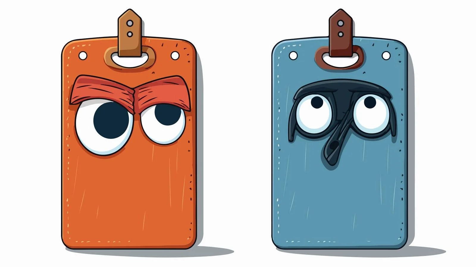 Cartoon Luggage Tag Illustration — free download from Dotvec