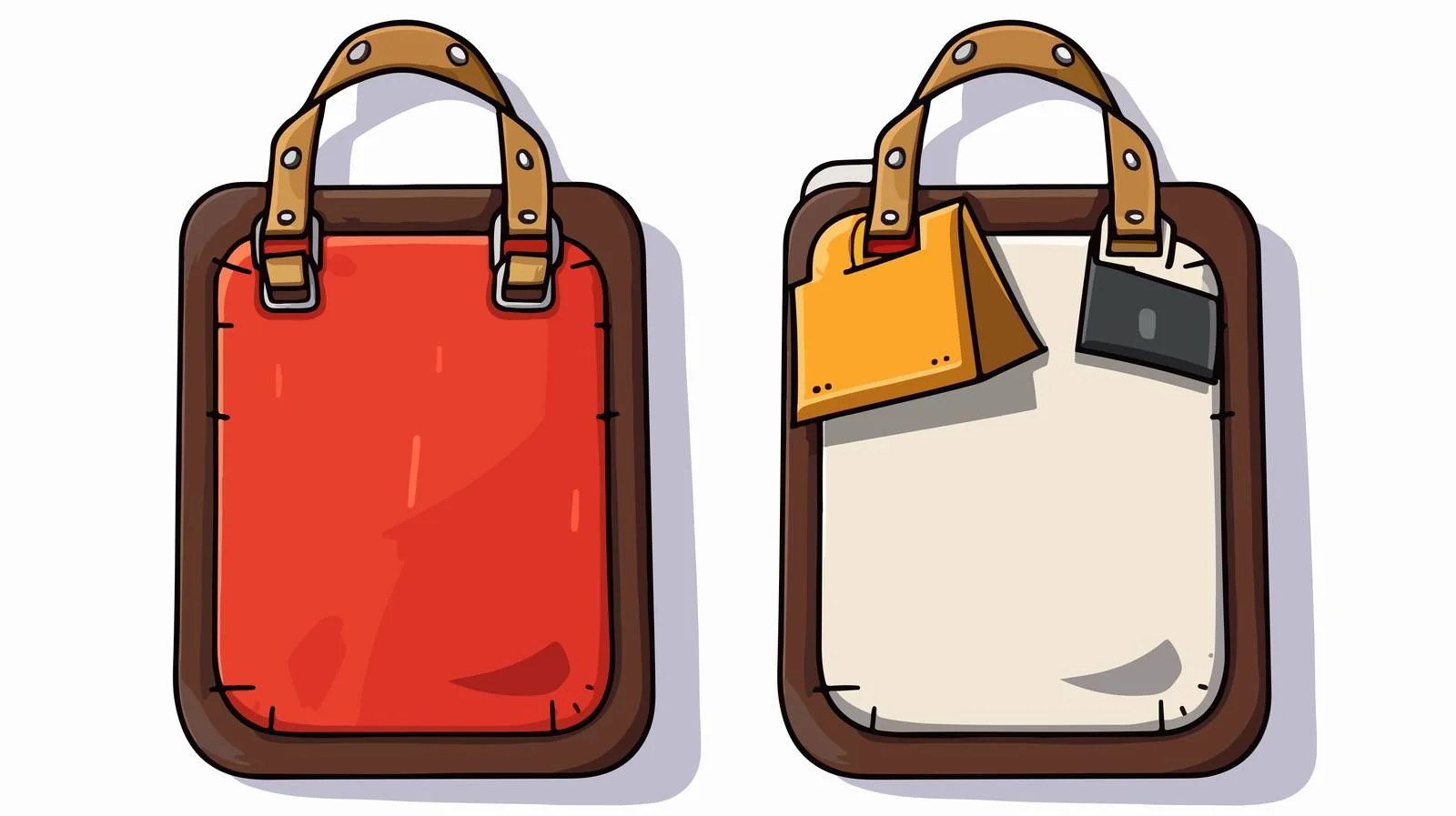 Cartoon Luggage Tag Vector Illustration — free download from Dotvec