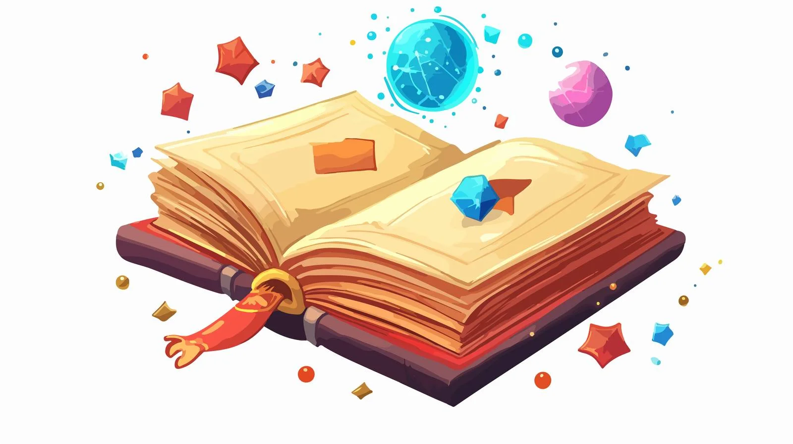 Enchanting Cartoon Magic Book Illustration — free download from Dotvec
