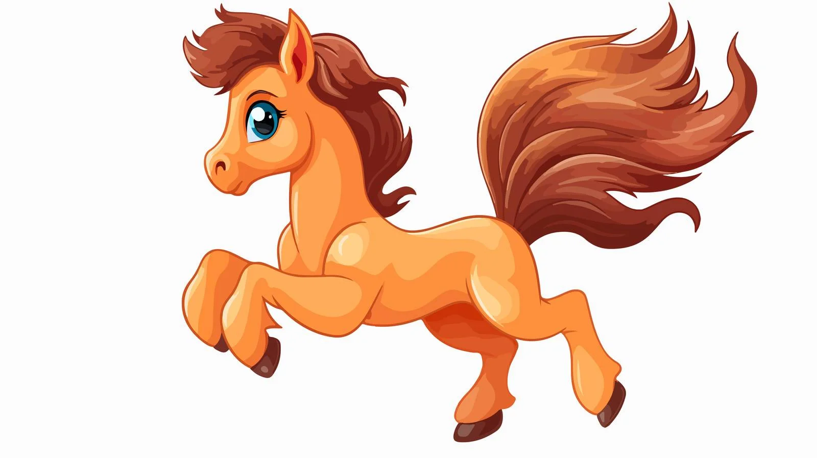 Cartoon Flying Horse Vector Illustration — free download from Dotvec