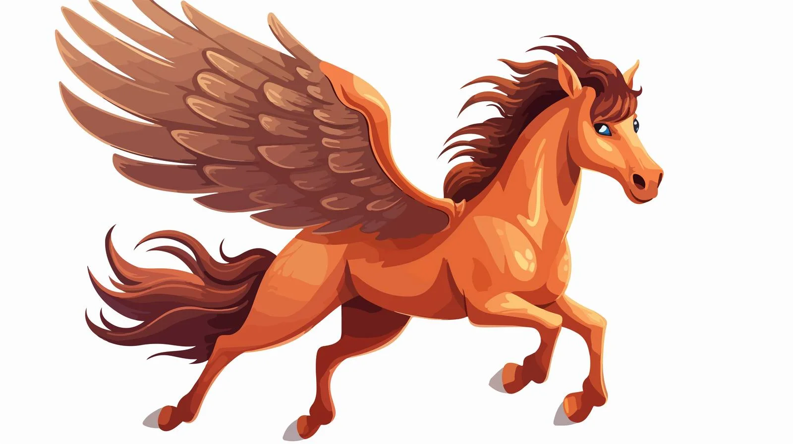 Whimsical Flying Horse Illustration — free download from Dotvec