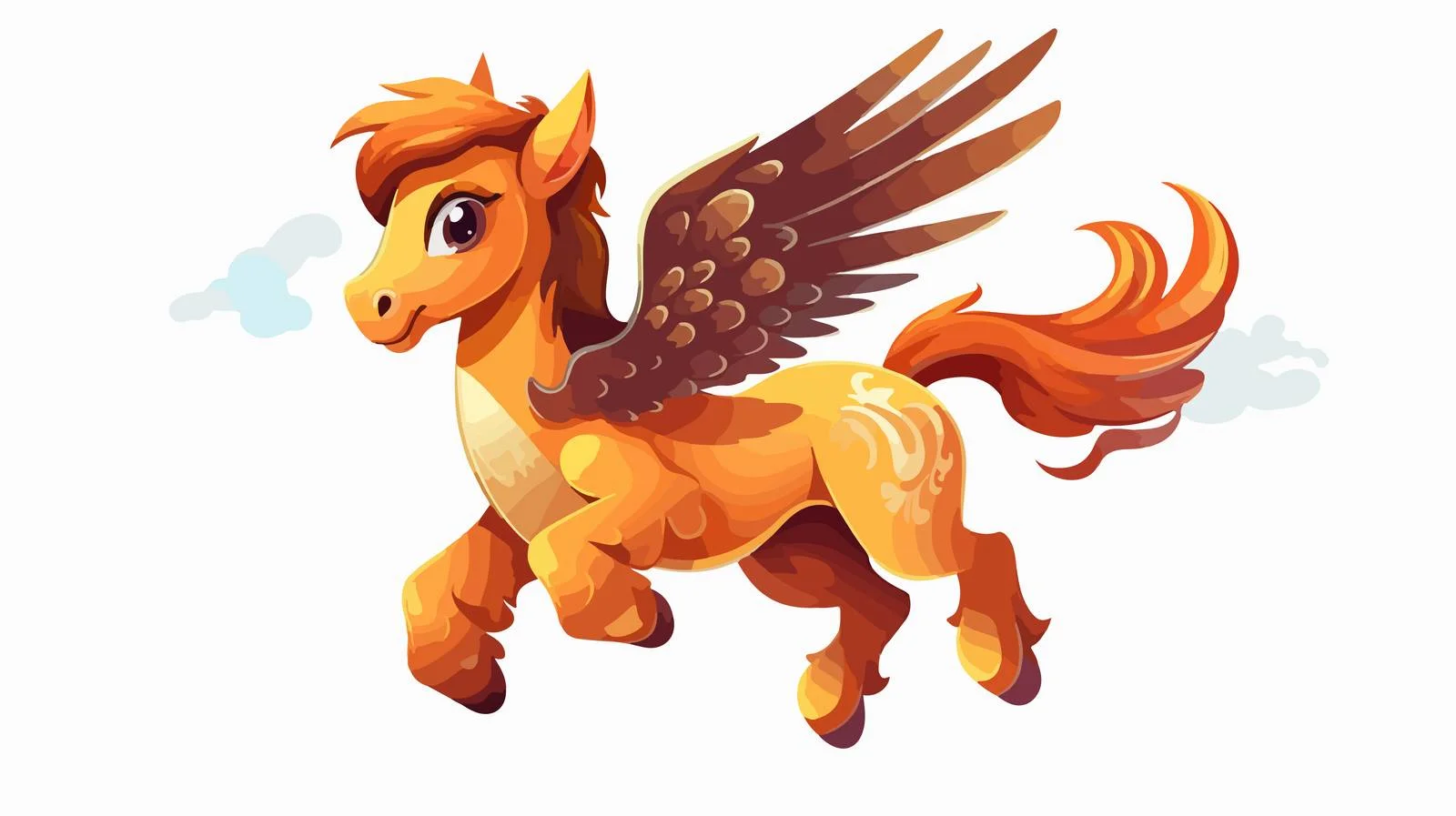 Mystical Flying Horse Illustration — free download from Dotvec
