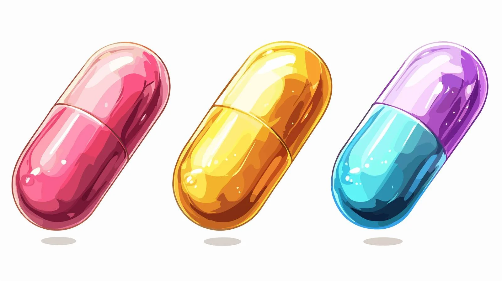 Cartoon Magic Pills Vector Illustration — free download from Dotvec