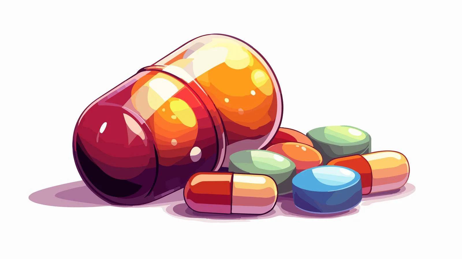 Illustrated Magic Pill Vector — free download from Dotvec