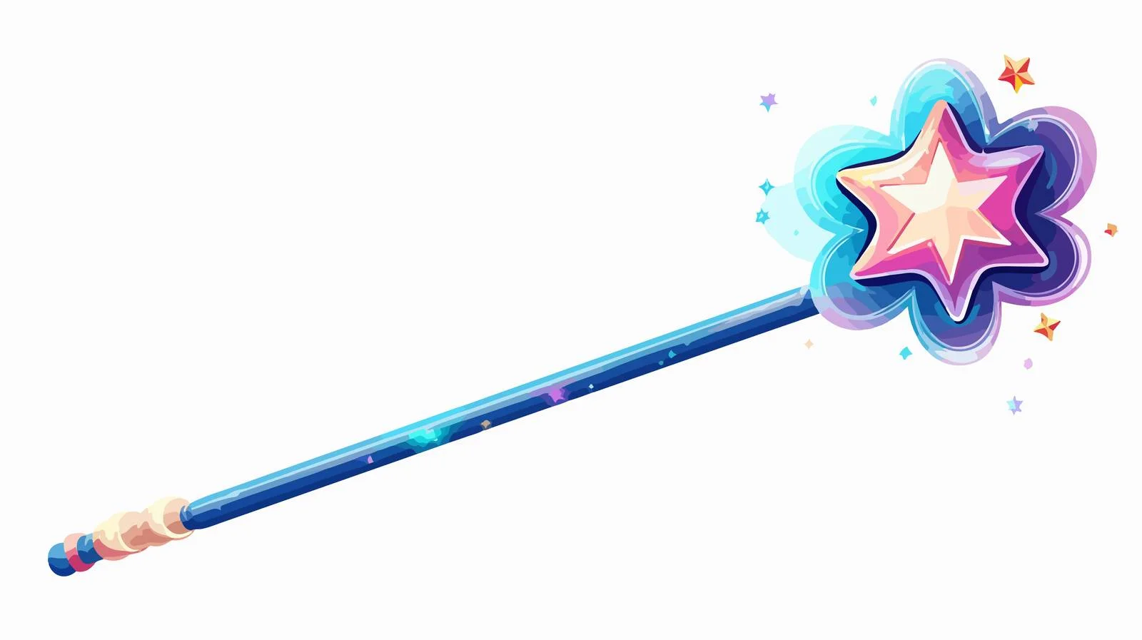 Enchanted Cartoon Magic Wand Vector Illustration — free download from Dotvec