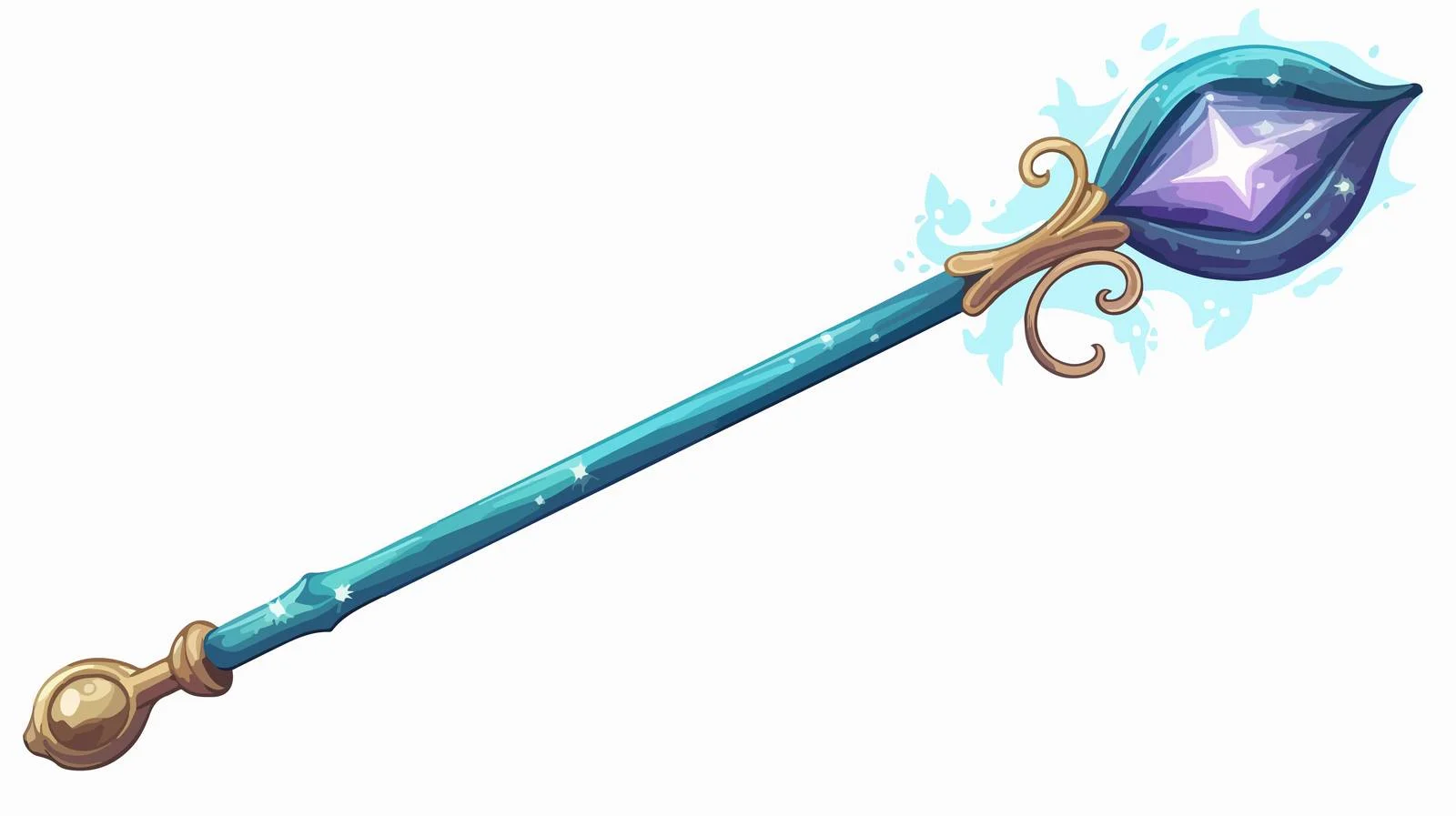 Cartoon Magic Wand Casting Spell — free download from Dotvec