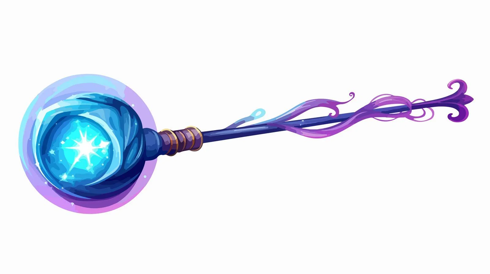 Enchanting Spells with Cartoon Magic Wand — free download from Dotvec