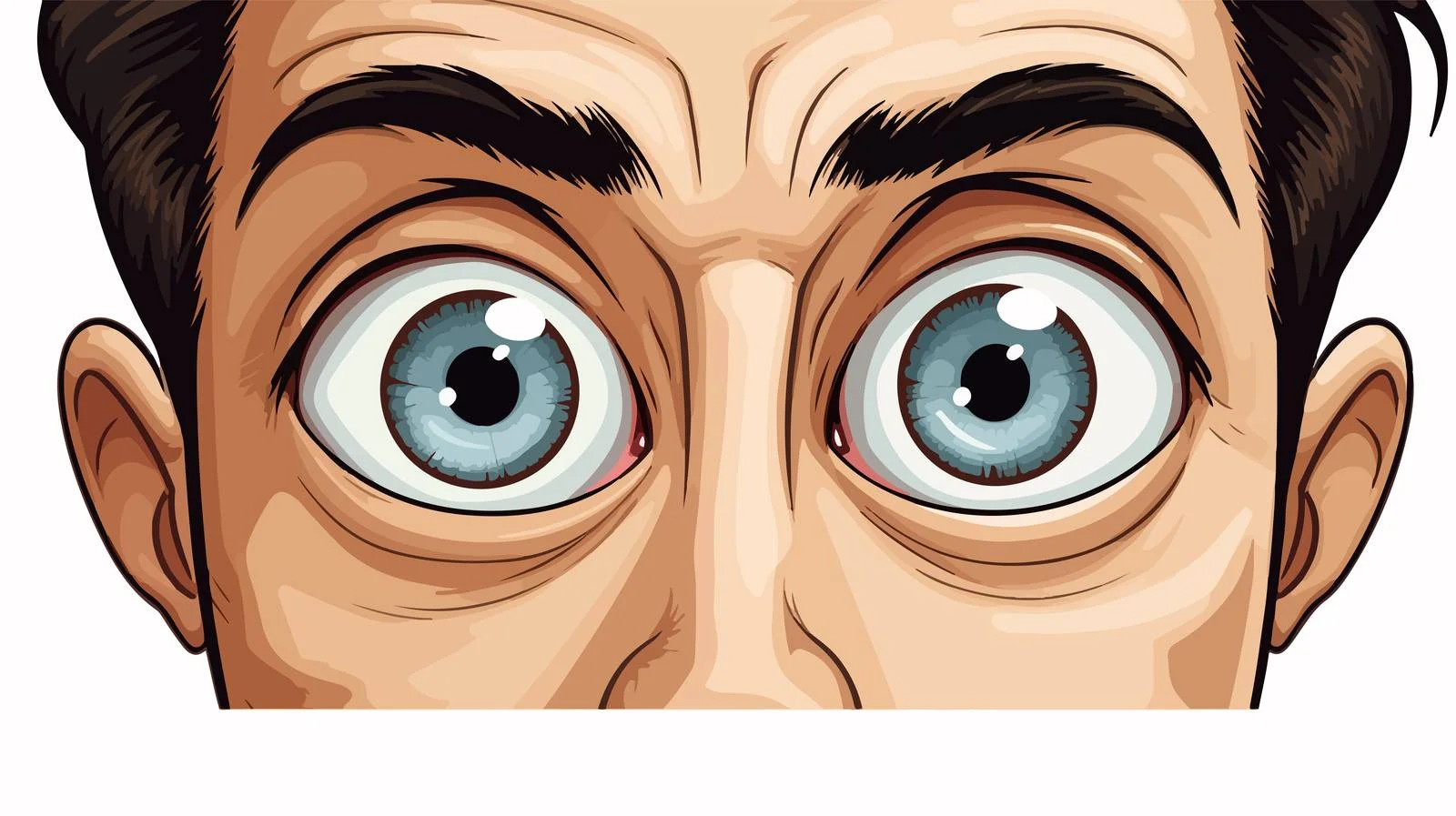 Cartoon Man with Popping Out Eyes — free download from Dotvec