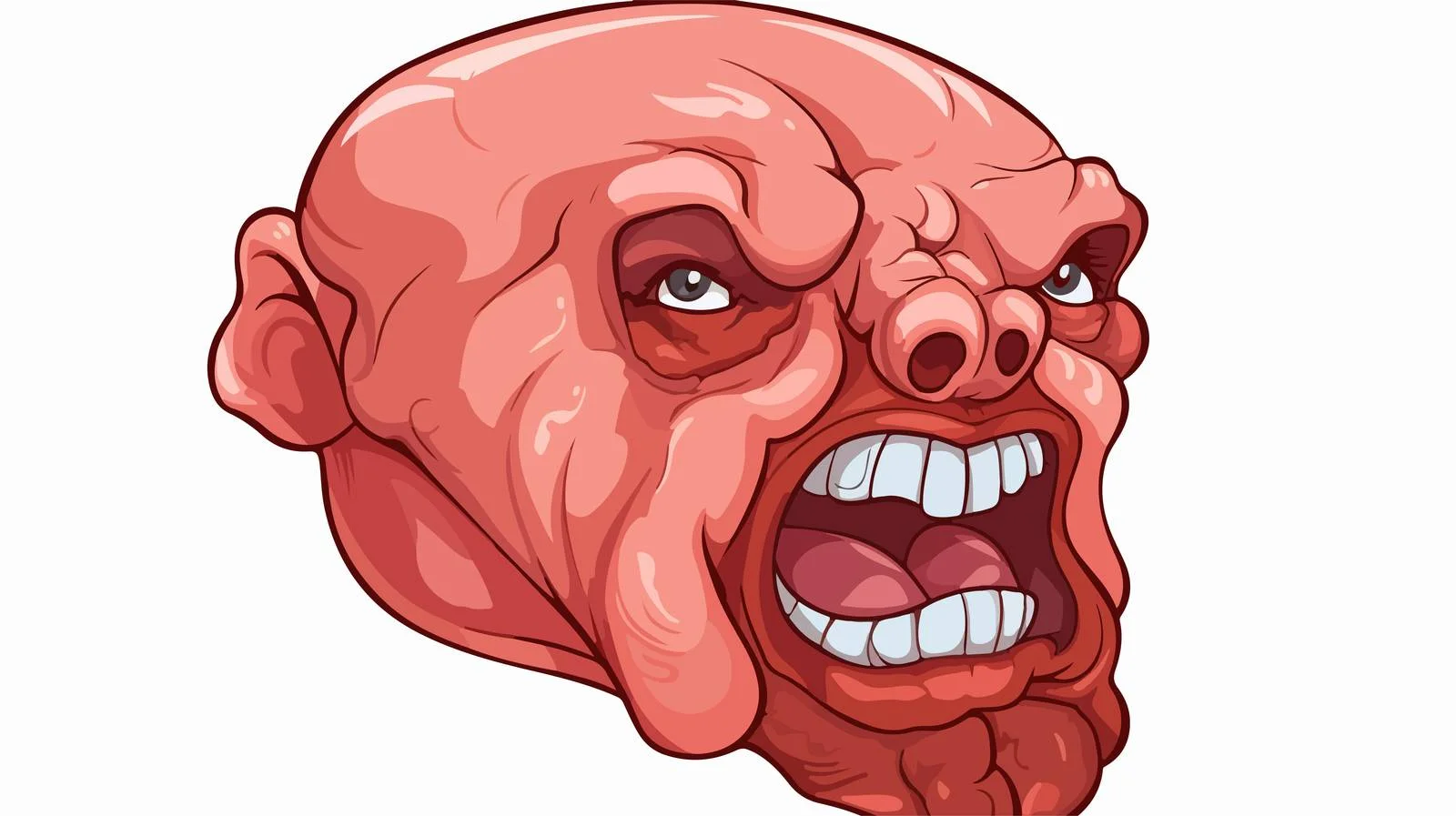 Cartoon Meat Head Illustration — free download from Dotvec