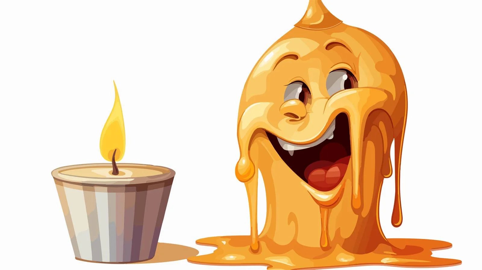Cartoon Melting Candle Illustration — free download from Dotvec